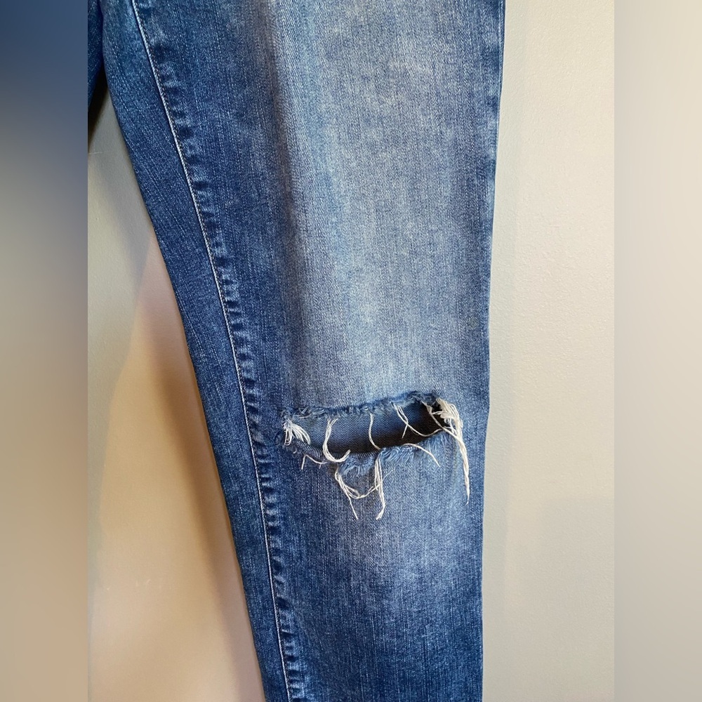 Mavi Jeans Distressed Ripped Cropped Zip Up Size 28 - Picture 5 of 12
